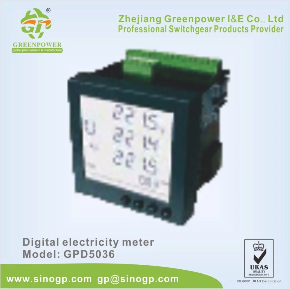 3-phasige digitale Energie, Strom, Strom, Multimeter, intelligenter Stromzähler