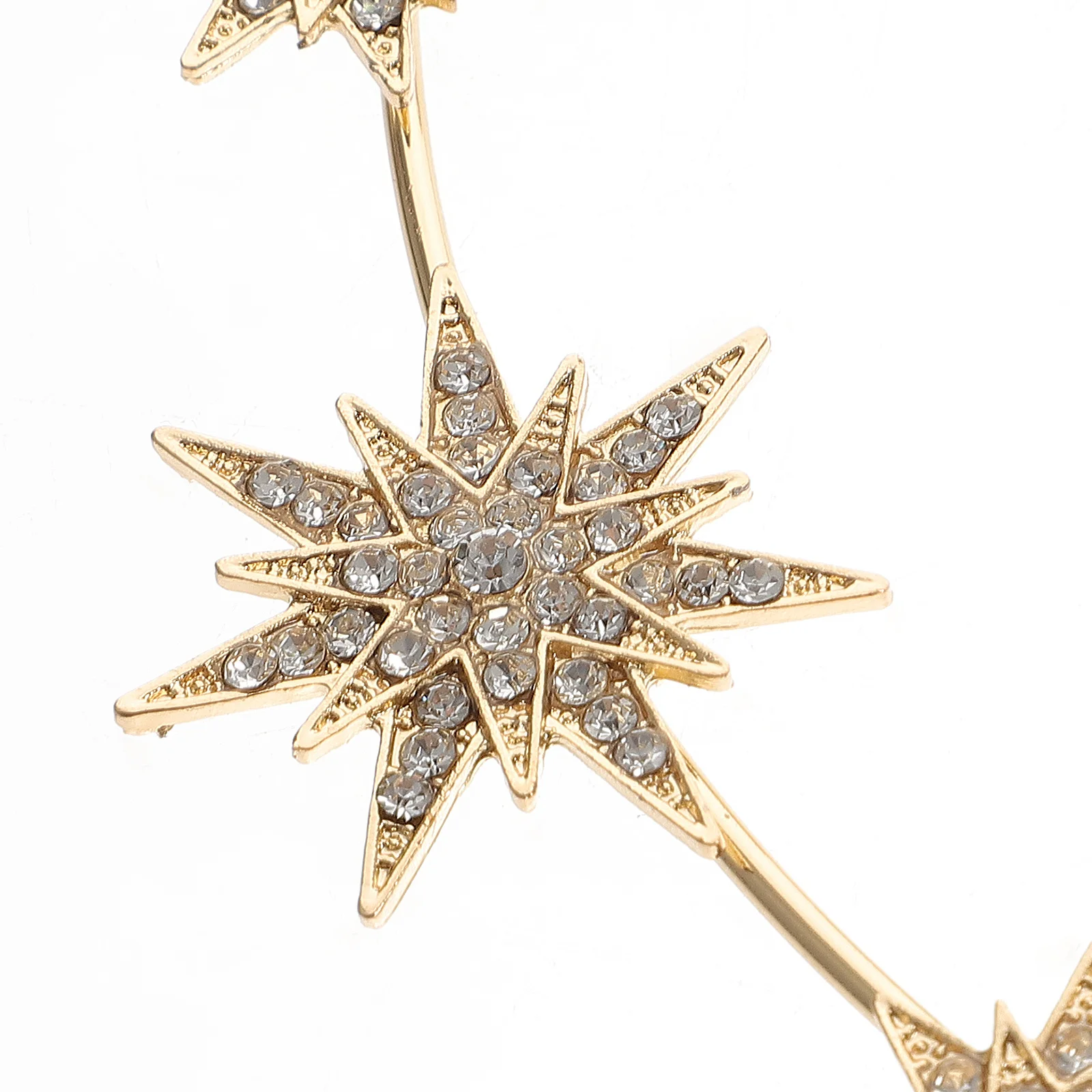 

Six-Pointed Star Headband Premium Lightweight Hair Hoop For Women Party Wedding Bridal Double Layer Headdress Hair Styling