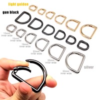D Shape Type Spring Ring Openable Leather Bag Handbag Strap Buckle Connect Keyring Pendant Dog Chain Snap Clasp Clip Carabiner