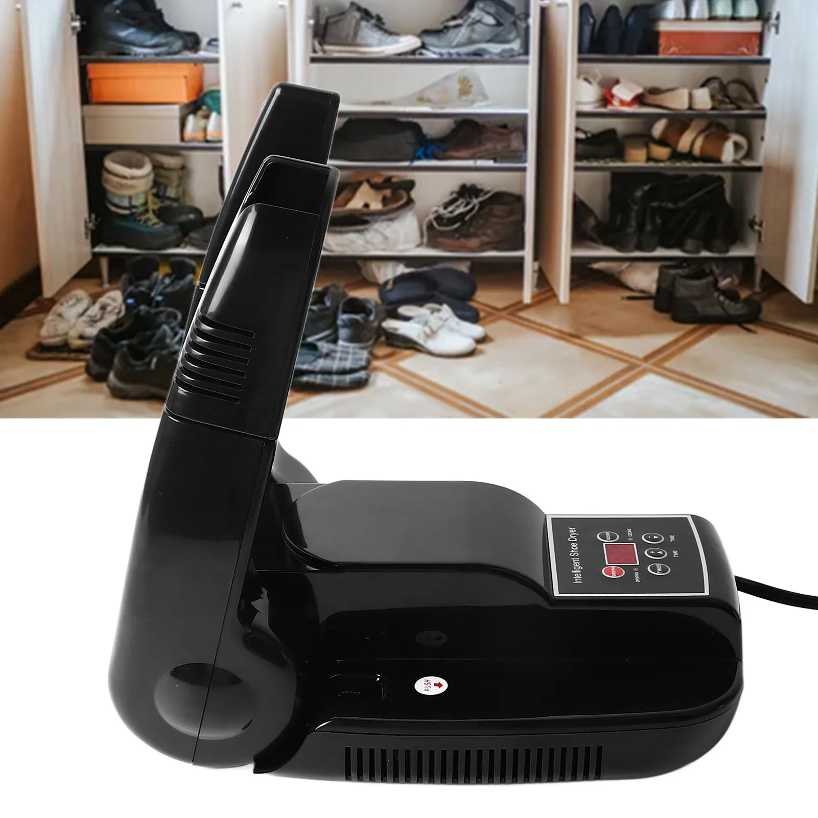 Boot Dryer Portable Fast Heating Silent Operation Shoe Warmer for Boots Gloves Collapsible Design with Timer for Travel Home Use