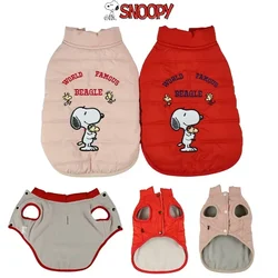 New Snoopy Cotton Pet Dog Coats for Small Embroider Dog Clothes Fall Winter Warmth Puppy Cat Costumes Supplies Thicken Cotton