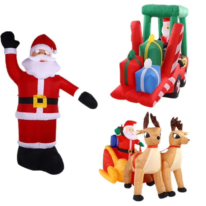 

Christmas Santa Claus Snowman Arch Christmas Tree Electric Inflatable Atmospheric Mold Arrangement Shop with Lights Ornaments
