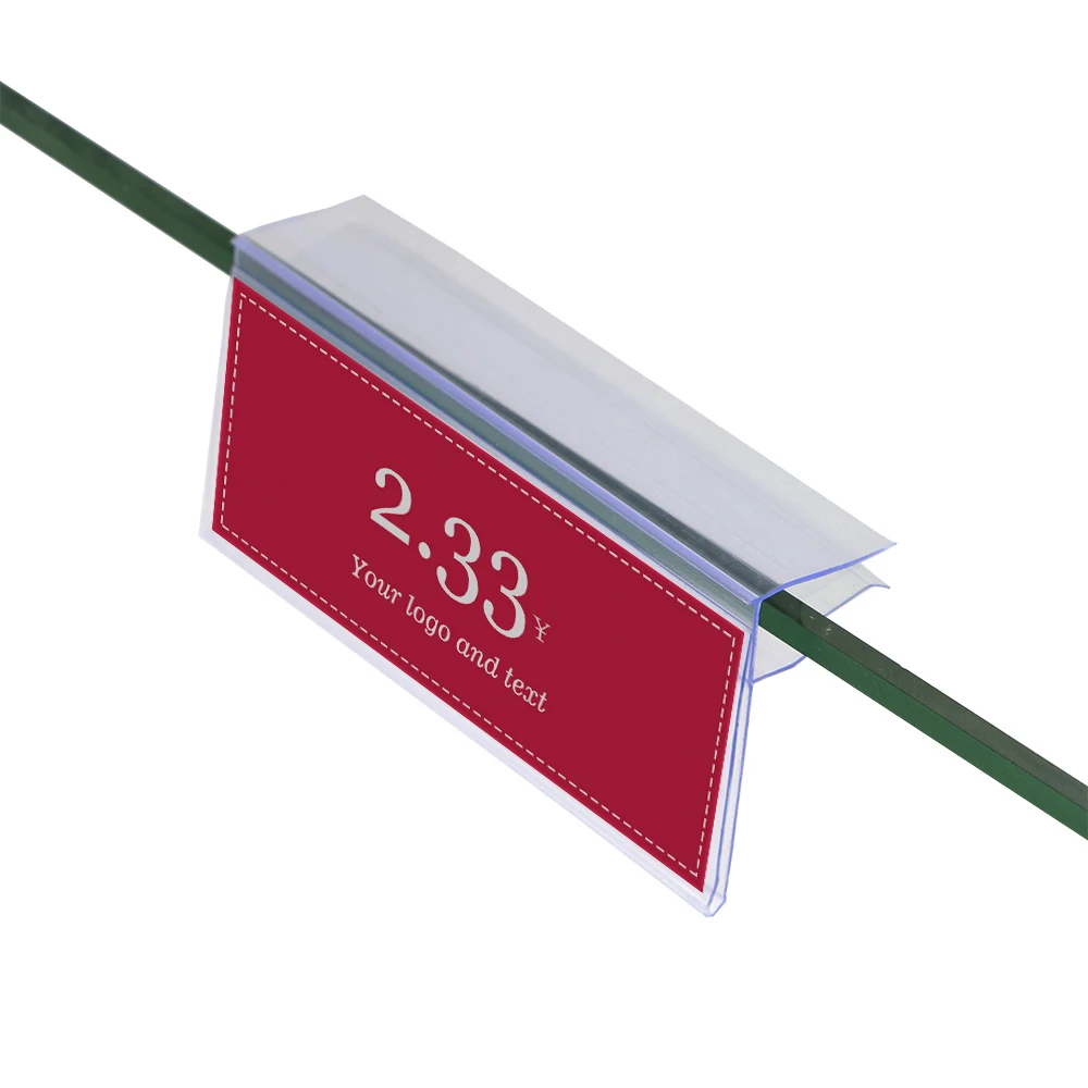 30 Stück Gondel- und Holzregalhalterungen zum Aufstecken, für Ticketkanäle, Datenetikettenstreifen, UPC-Halter, transparent – Detail 4