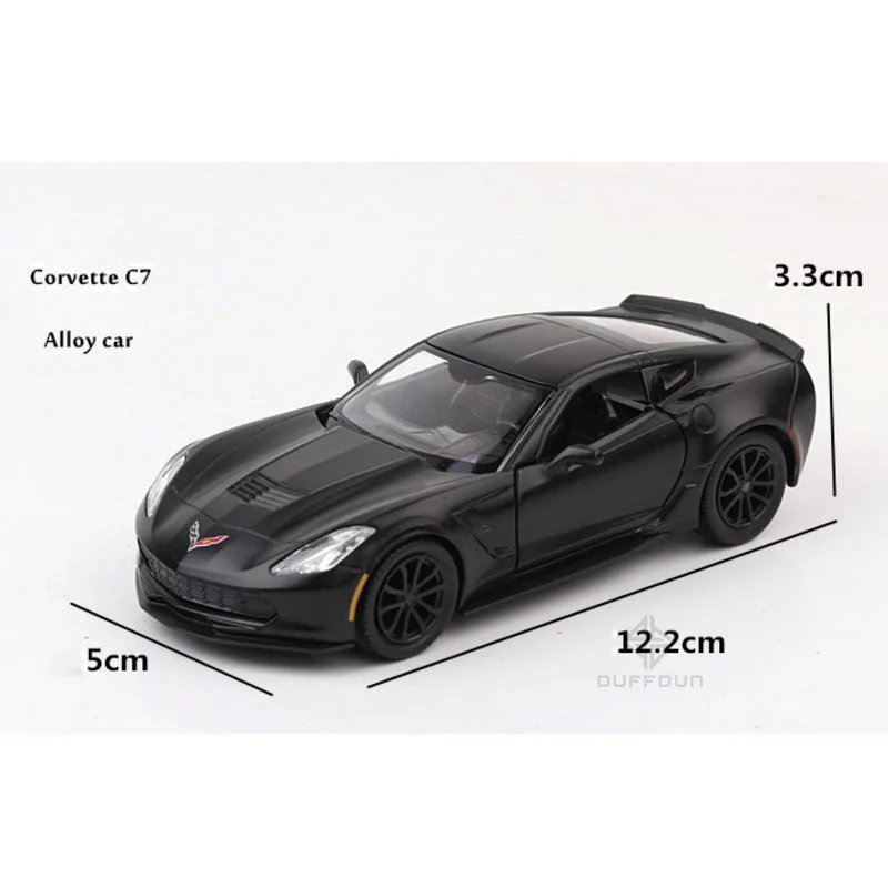 1/36 Chevrolet Corvette C7 Alloy Diecast Super Sport Car Model Toys Simulation Metal Vehicle Body With Pull Back Children\'s Toys