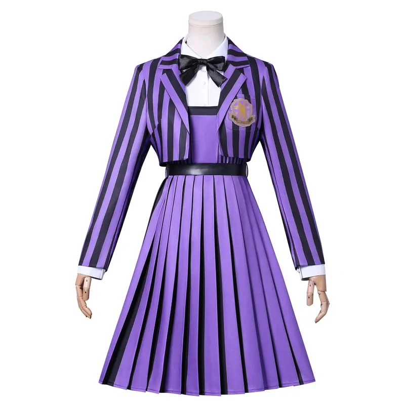 354552. Miércoles Enid Sinclair ‌ Disfraz de Coplay, uniforme de la Academia Nevermore, uniforme escolar JK para fiesta de Halloween, juego de rol para niños y adultos
