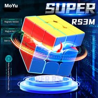 MOYU Super RS3M 2022 Maglev 3x3 Magnetic Magic Speed Cube Stickerless Professional RS3 M 2022 3X3 Children's Gifts