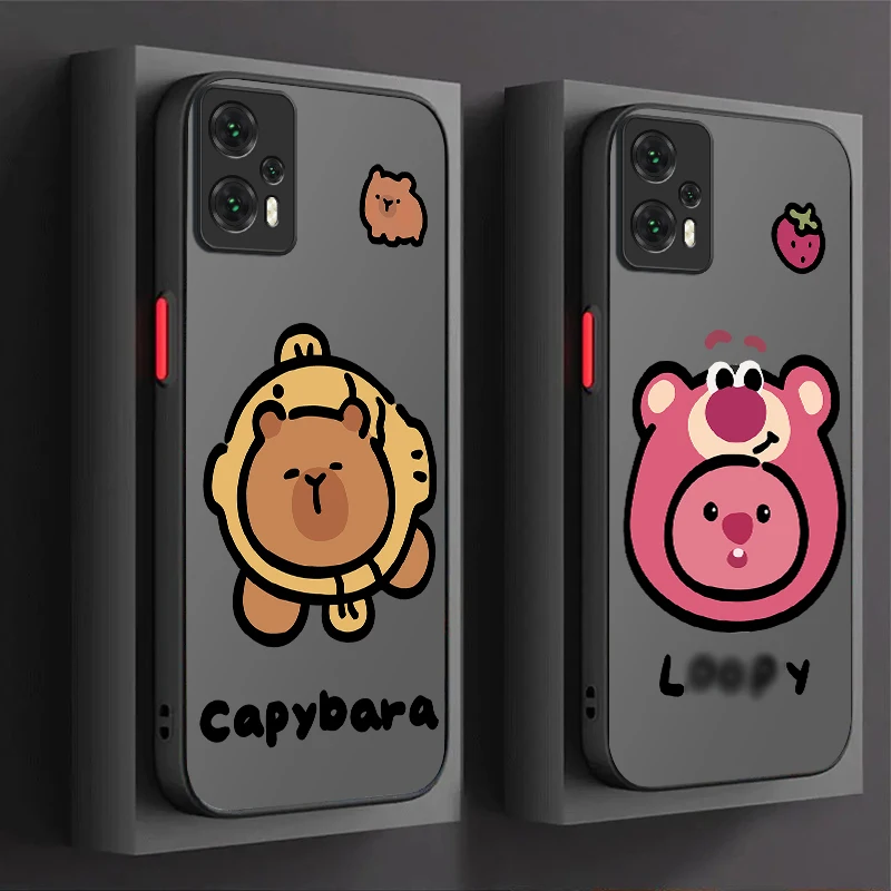 Cartoon L-Loopy Capybara Case For Xiaomi POCO M6 Pro 4G C65 X6 X3 NFC X4 GT X5 F3 F4 F5 F6 13T 12T 11T 10T 13 12 11 Lite 5G NE