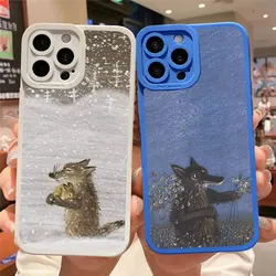 Cartoon Animal Cat Scenery Phone Case For iphone 11 12 14 13 Pro Max 7 8 14 Plus SE2020 X XR XS Autumn Night Soft Silicone Cover