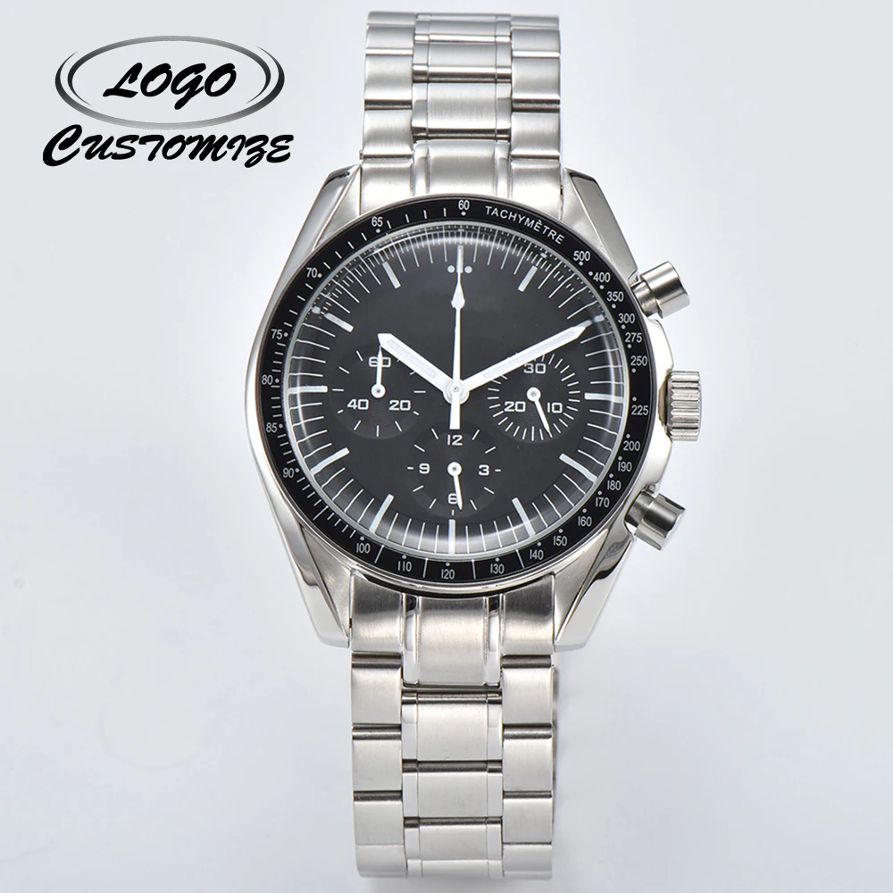 

Customizable logo luxury automatic date timer watch suitable for vk63 movement sapphire glass watch aluminum bezel