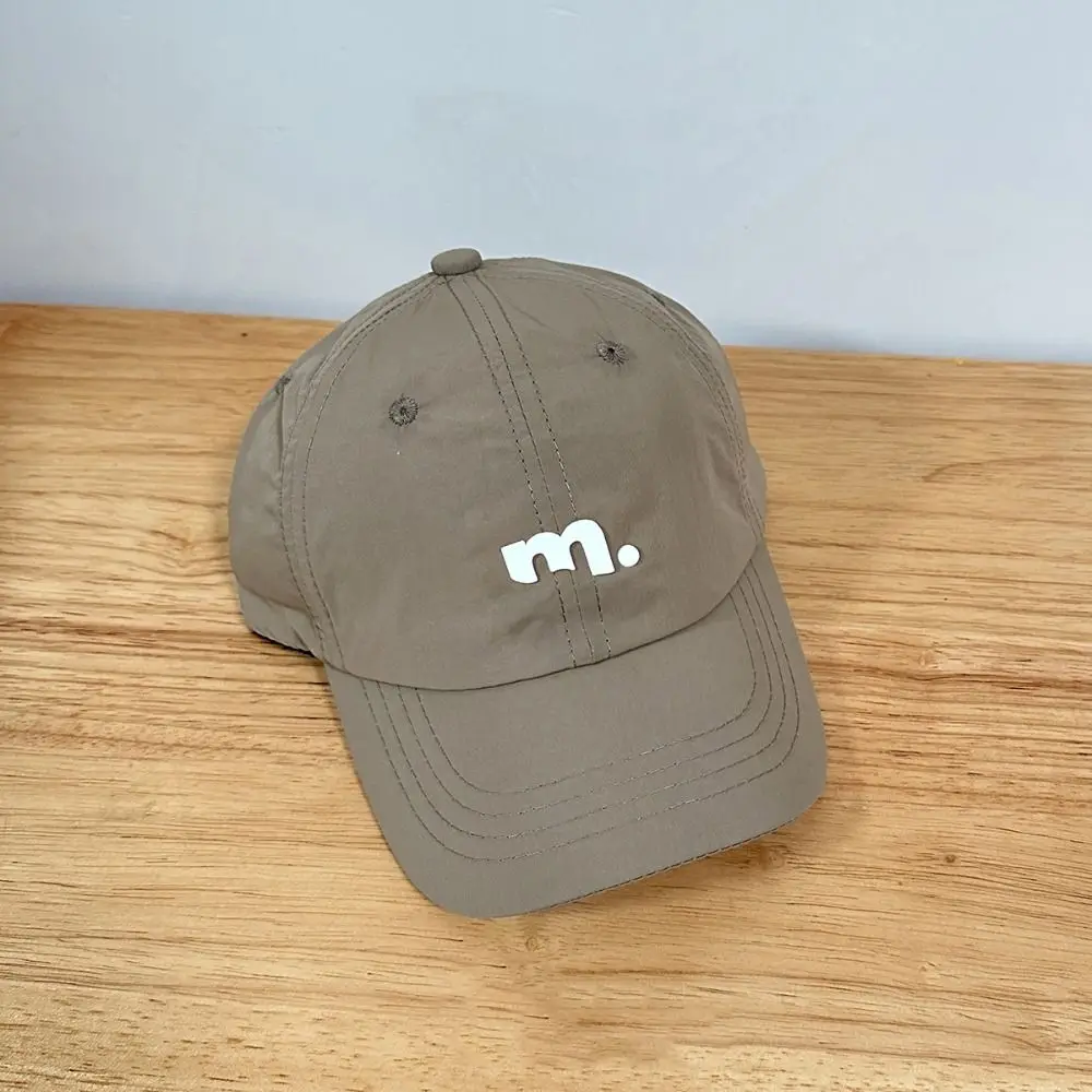 Letter M Children Baseball Hat Embroiderey Breathable Quick Drying Sun Hat Sunscreen Candy Color Teenagers Peaked Cap Outdoor