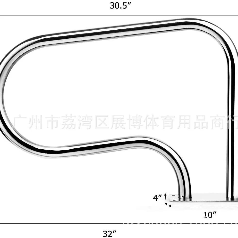 304 Stainless Steel Swimming Pool Handrail Escalator Multi Size Handrail For Pools