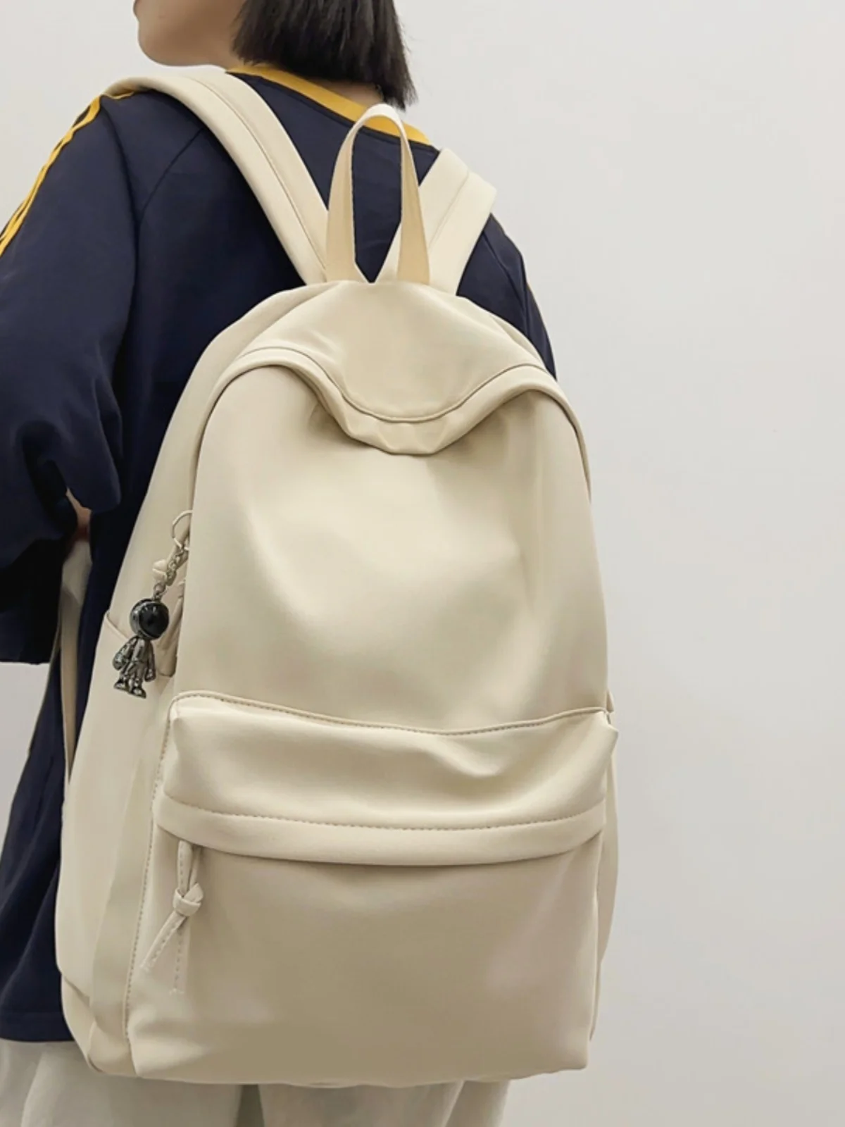 حقيبة ظهر للجنسين ذات سعة كبيرة، بسيطة وعصرية على الطراز الكوري لطلاب المدارس الثانوية والجامعات، حقيبة ظهر للرجال والنساء