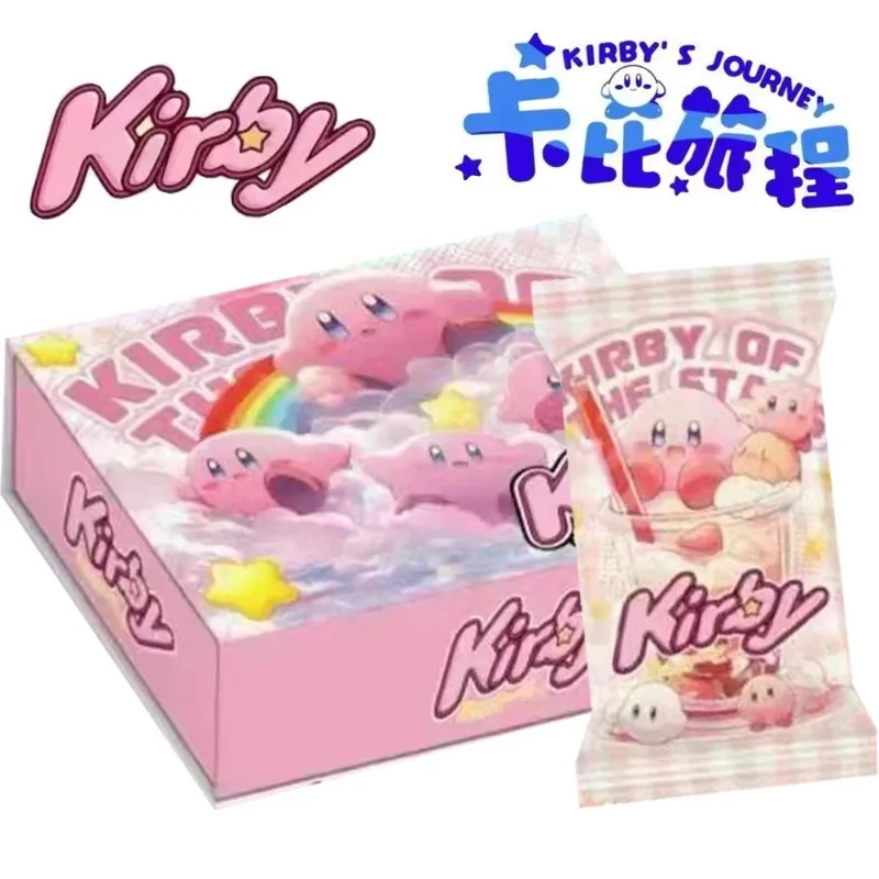 Kirby of The Stars Collectible Trading Cards Blind Box,Pink Cute Anime Character Card Table Game Hobby Collection Gift for Fans