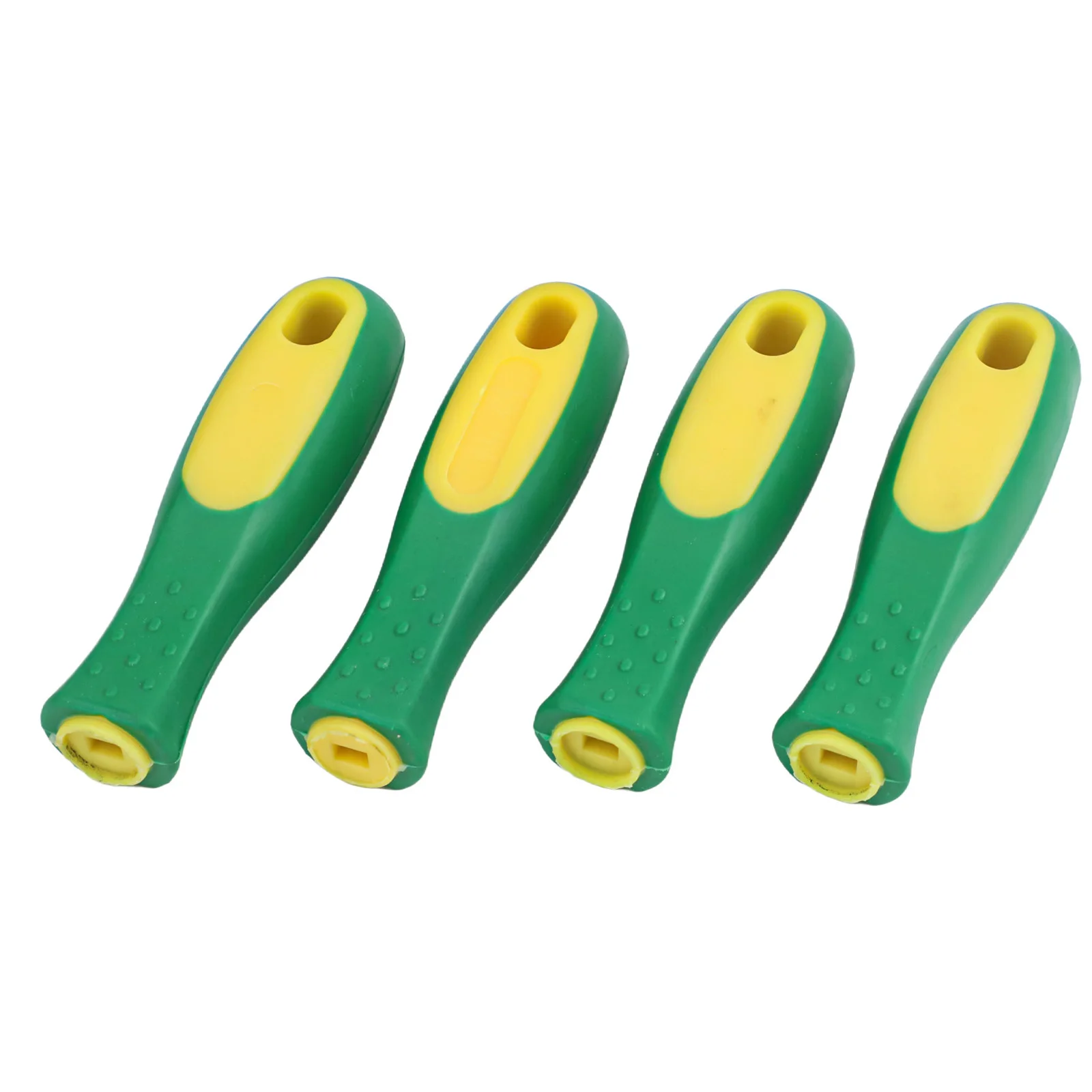4Pcs Rubber Files Handles Files Supplies 110mm Length Round Rectangular Hole Handle Woodworking File Handles Replacement