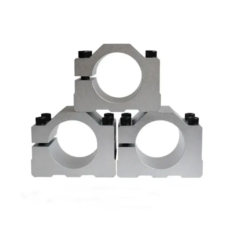 Spindle Clamp Diameter 65mm Aluminum Mounts Fixture Chuck Bracket Motor Holder Tilt Head Fixture DIY For CNC Router Machine