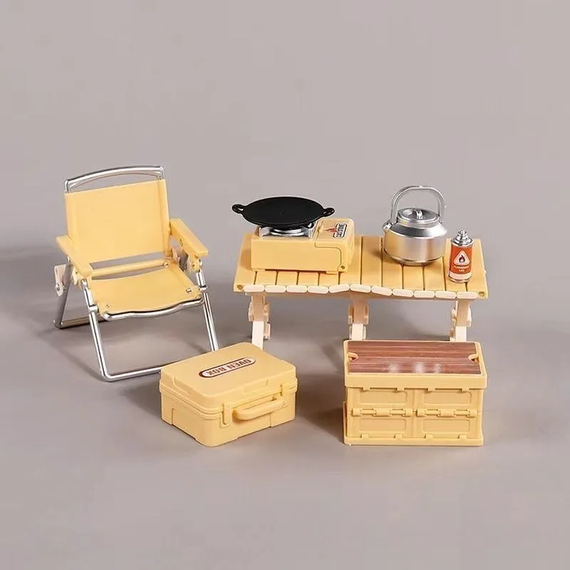 مجموعة نماذج صغيرة للطعام واللعب للنزهات والتخييم مشهد مصغر محاكاة المطبخ زخرفة لعب الأطفال ألعاب منزلية PDD