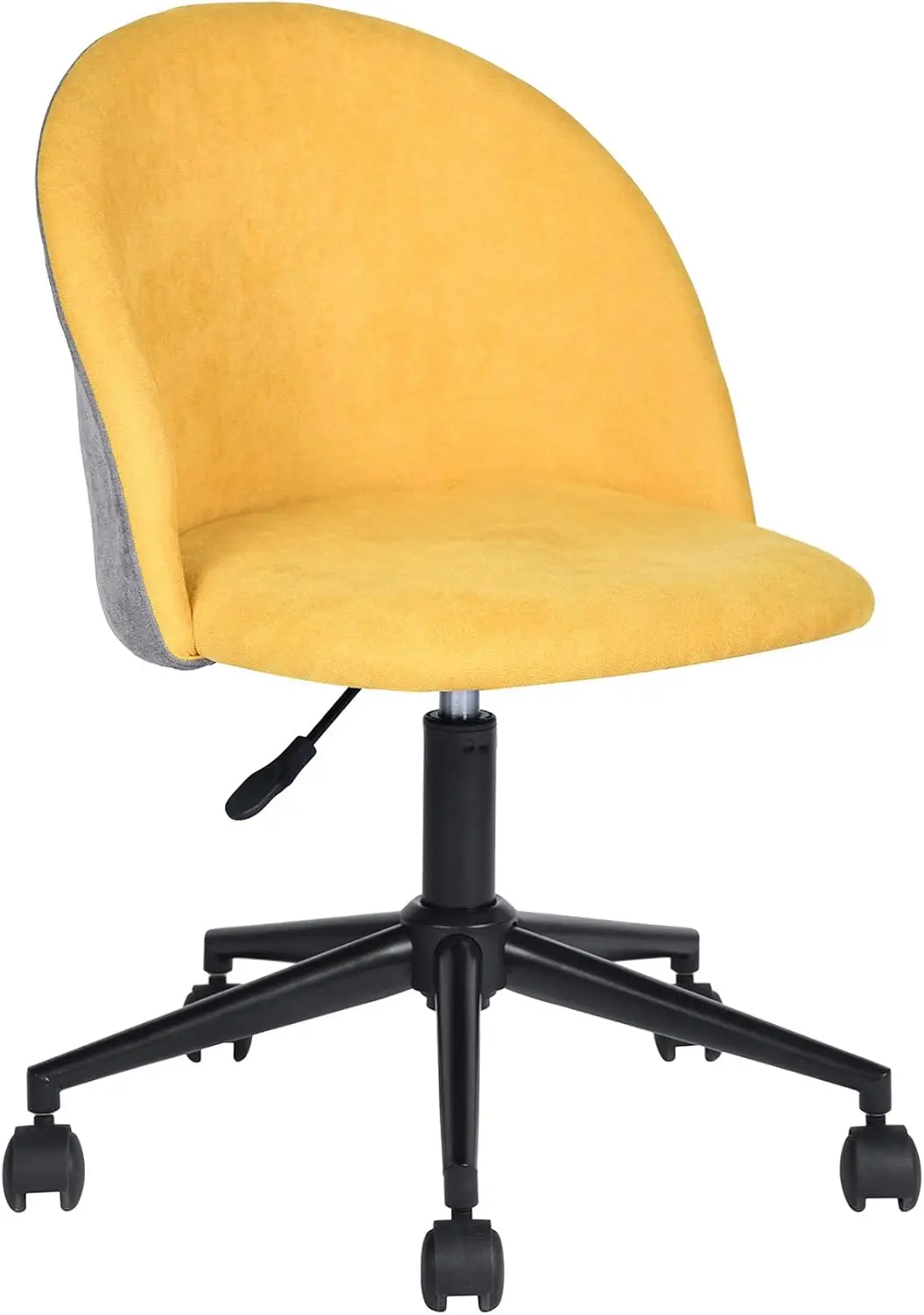 

Office Chair, Adjustable Rolling Swivel Computer Desk Chair, Upholstered Task Chair with Lumbar Back Support (Yellow)