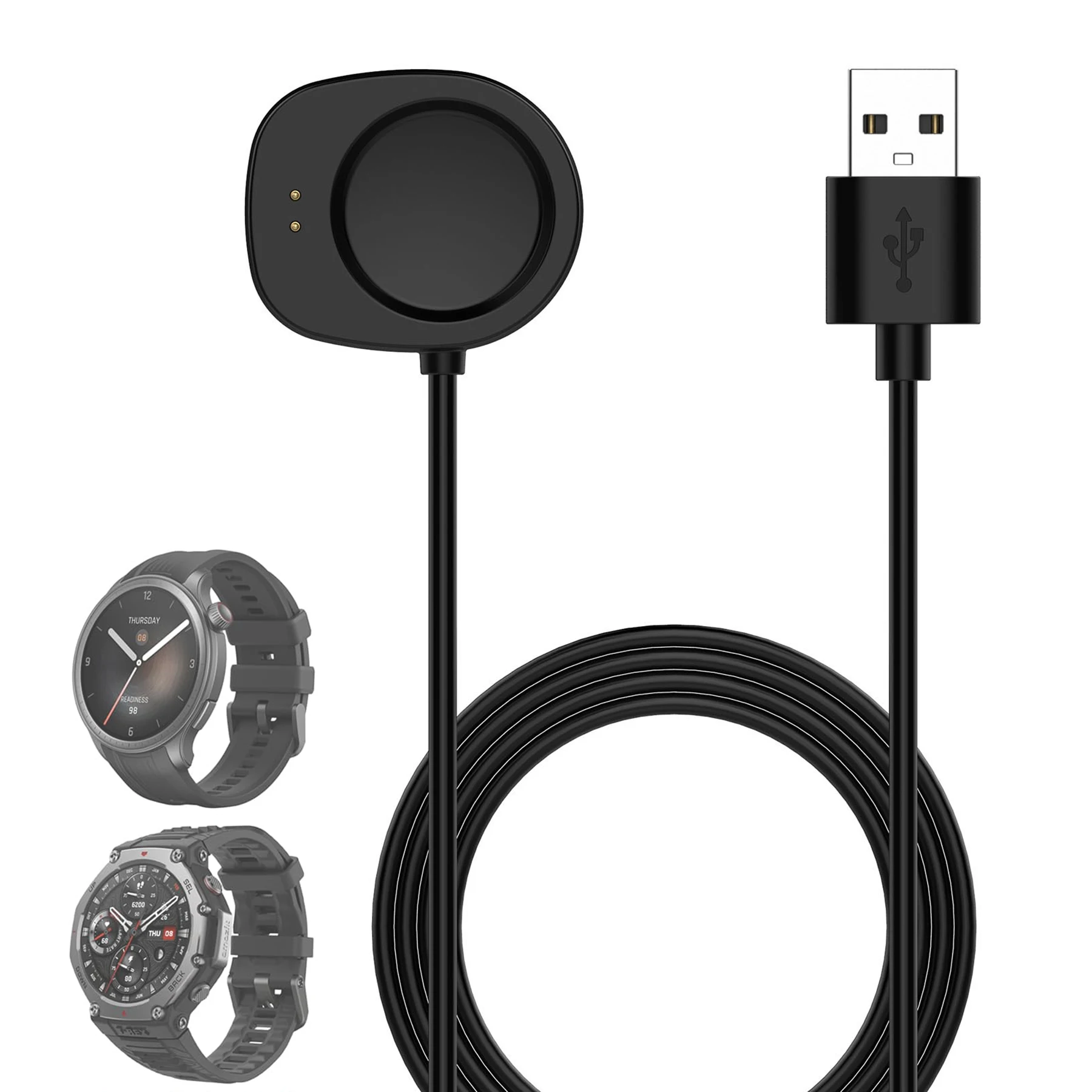 

Charger For Amazfit T-REX 3 / Amazfit Balance - Smart Watch Adapter, Magnetic Charging Cable Cord, USB-A Charge