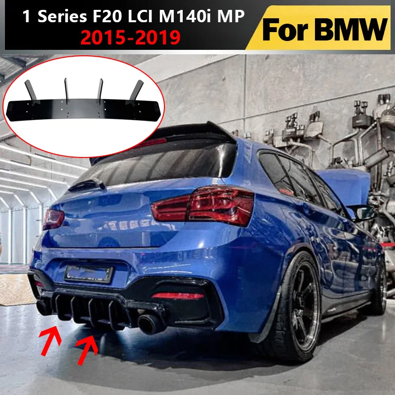 

2015-2019 for BMW 1 Series F20 LCI M140i MP Style Rear Bumper Lip Spoiler Diffuser Splitter Fins Fender Trims Replace Modified