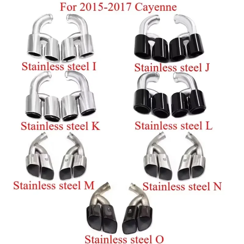 Stainless Steel Carbon Fiber Car Exhaust Tip Performance System Quad Muffler for Cayenne Hot Sale Exhaust Pipes
