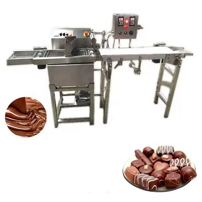 Customized Commercial Factory-Used Nut-Based Cookies Chocolate Bar Coating&Covering Production Line Biscuit & Donut Enrobing