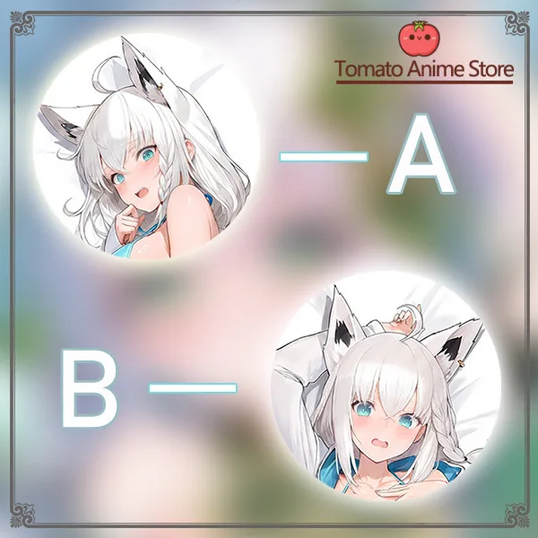 Anime Game Dakimakura Hing Body Hololive Shirakami Fubuki PillowCase Cushion Otaku Bed Linings Xmas