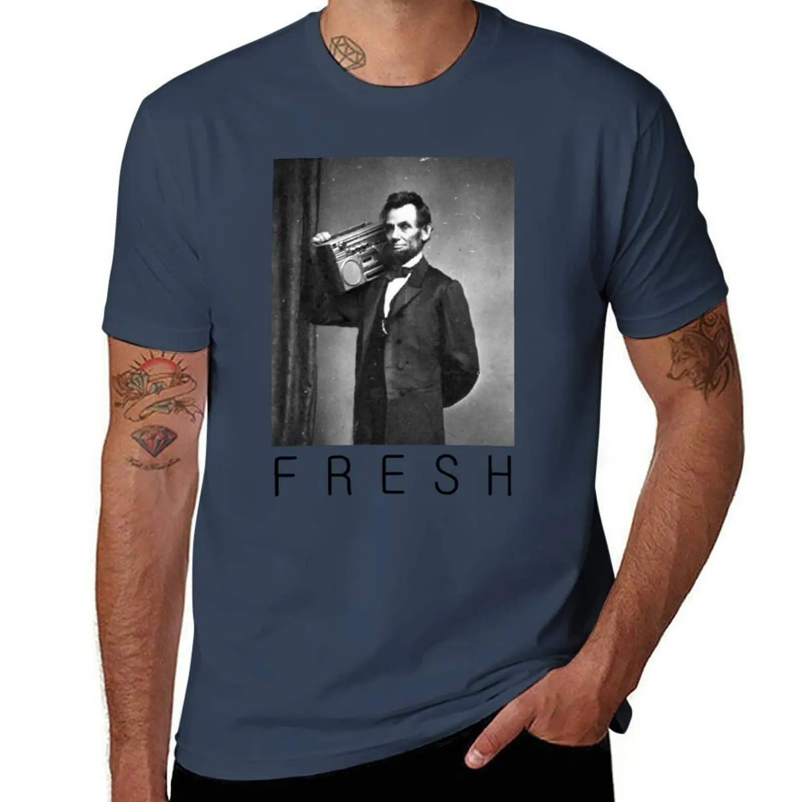 

Lincoln fresh T-Shirt man t shirt luxury t shirt man casual T-Shirt