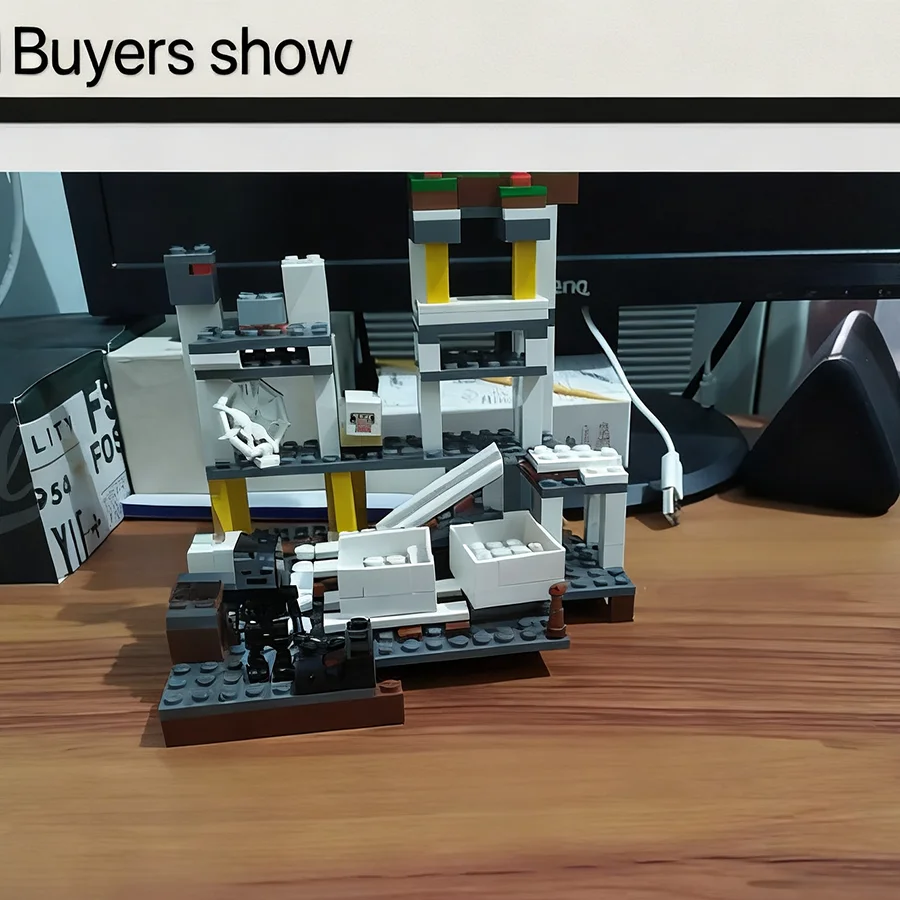 Набор Mine My World, строительные блоки с мини-фигуркой, детские кирпичи «сделай сам», строительная игрушка, садовый пейзаж, дизайн, образовательный подарок