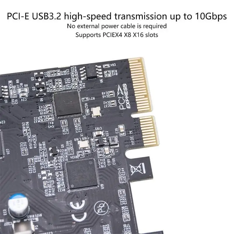 

652F Улучшение настольных компьютеров с 8PORT USB3.2 PCIE Card, Fast 10 Гбит / с USB 3.2 PCIe Card Contect Printers, камеры