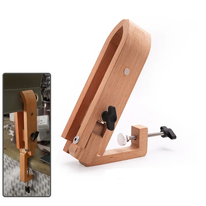 Foldable 10-70mm DIY Handmade Table Desktop Pony Horse Clamp Leather Tool Leathercraft Vise Wooden Wrapped Leather Clamp