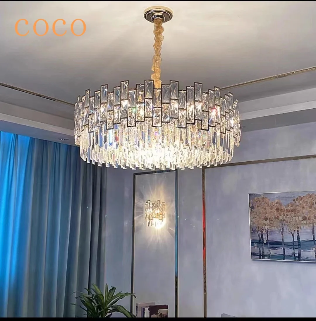 Modern Gold Art Simple Creative Crystal Chandelier Luxury Living Room Light Romantic Bedroom Light Fashion Restaurant Lighting