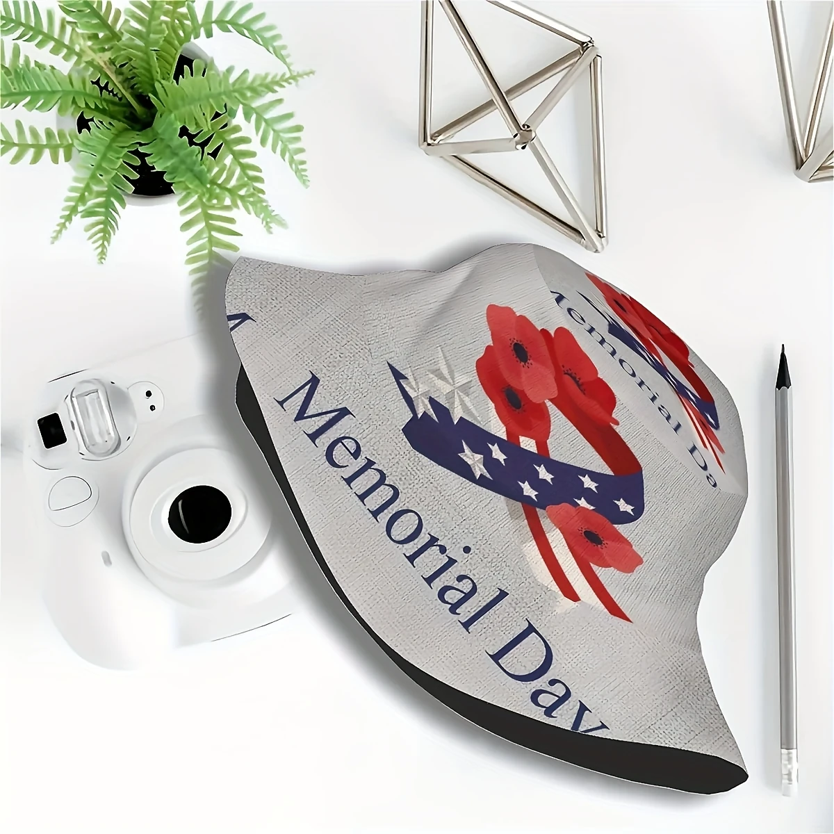 Unisex Printed Fisherman Hat for Memorial Day in The U.S.a Trendy Hat with a Playful Character, Perfect for Outdoor
