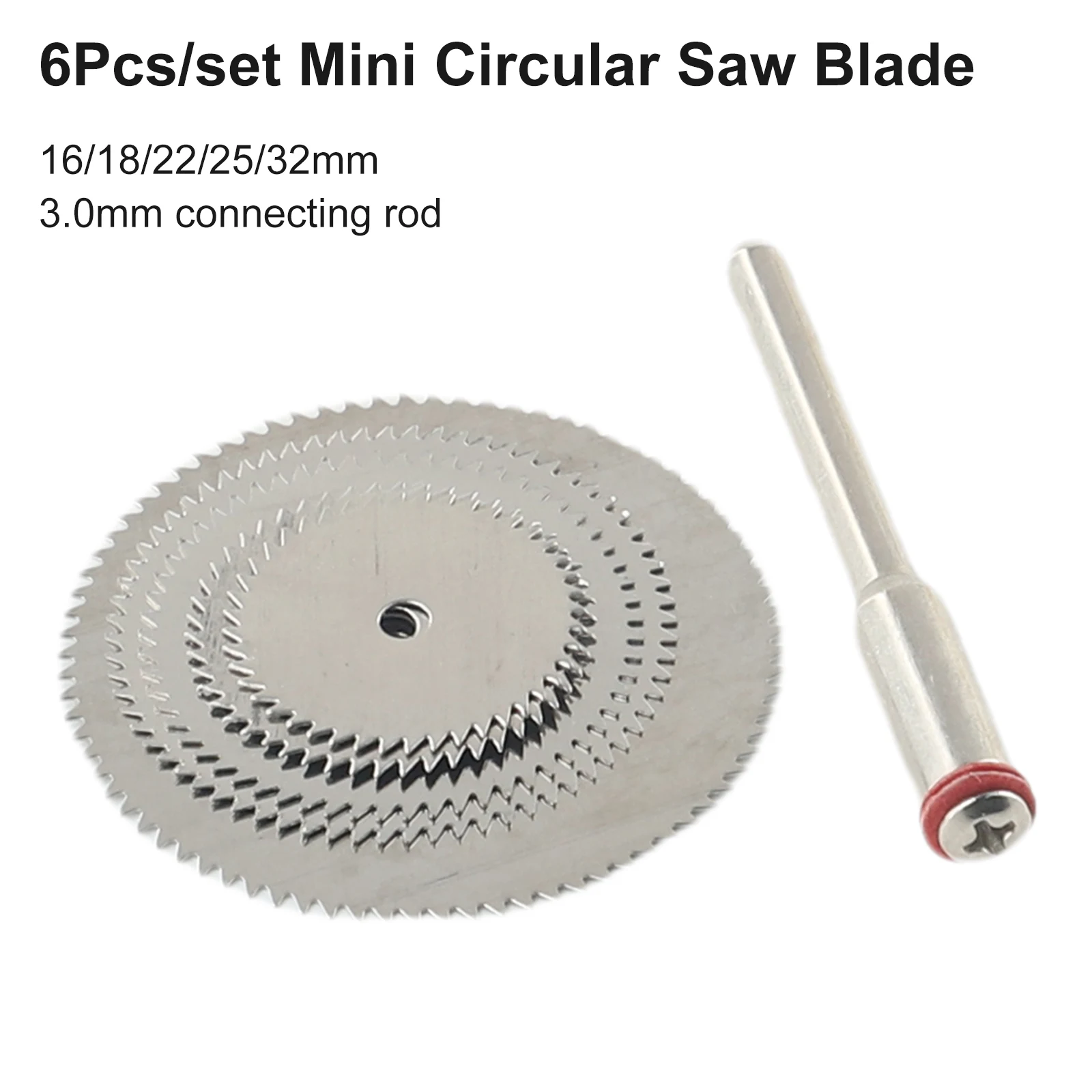 

6Pcs 16 18 22 25 32mm Circular Saw Blade Electric Grinding Cutting Disc Rotary Tool For Dremel Metal Cutter Power Tool