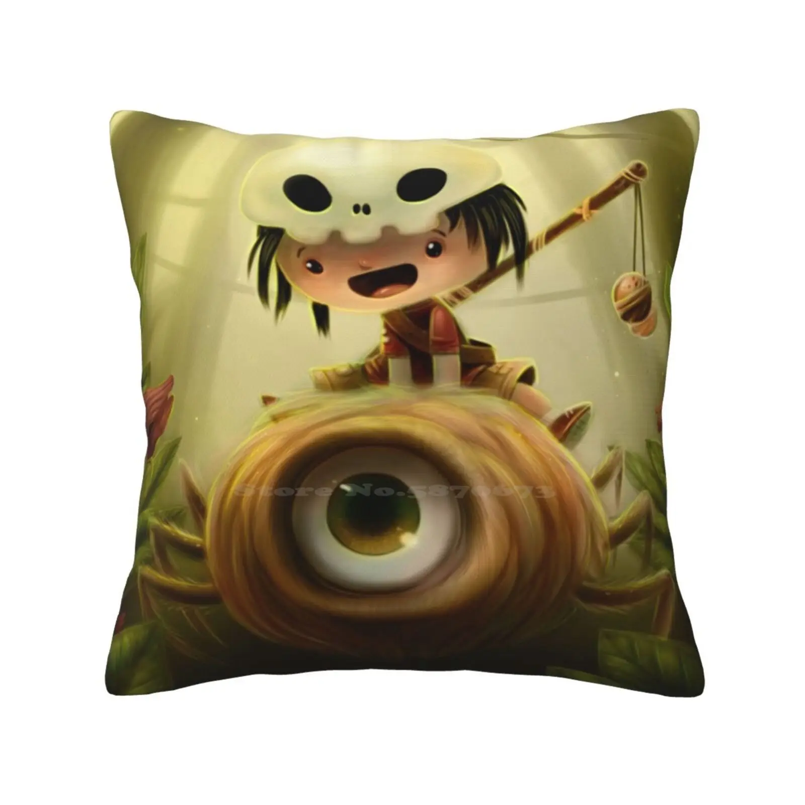 Cyclops Spider Soft Comfortable Pillowcase Children Illustration Storybook Fantasy Kids Spider Cyclops Creature Forest