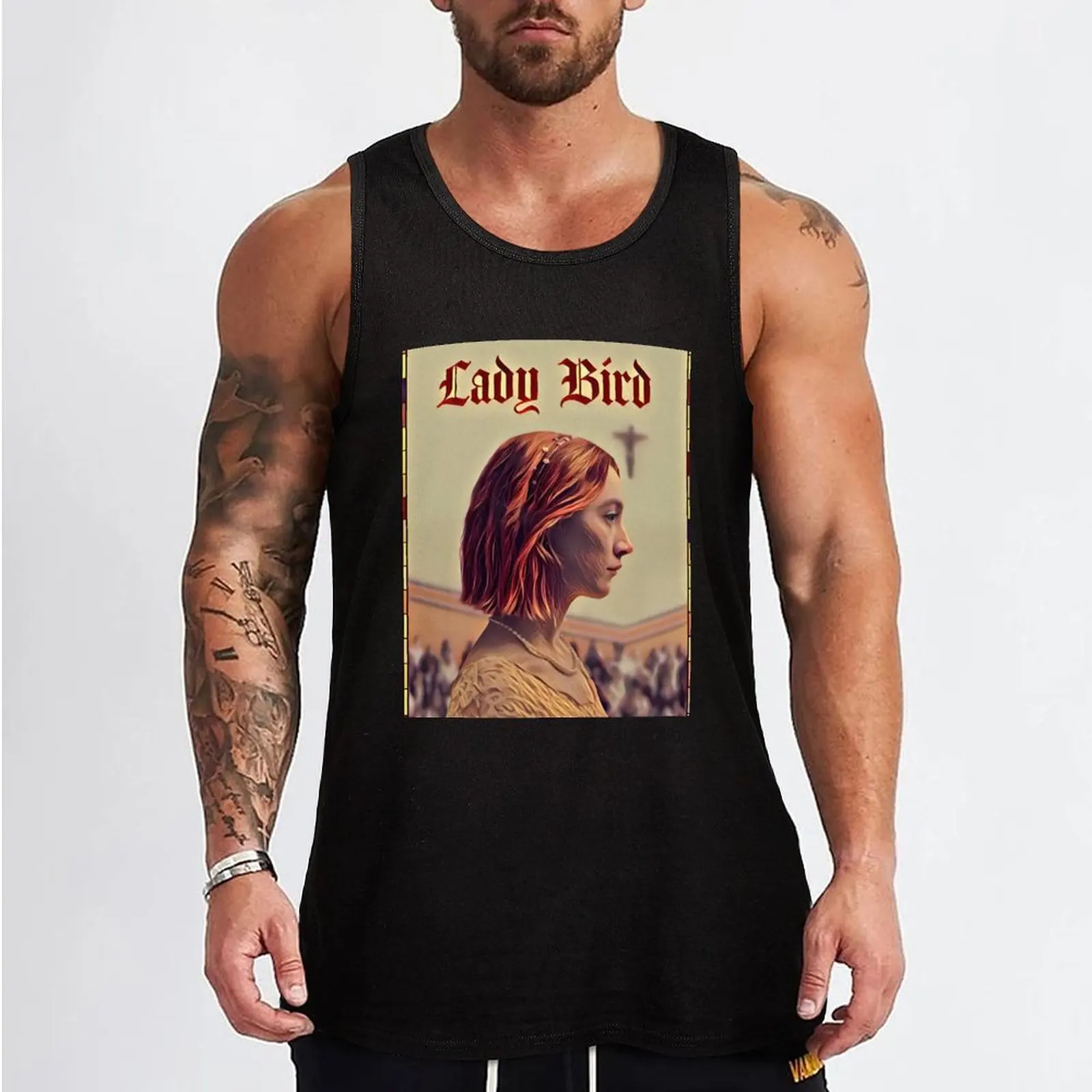 Lady Bird Painting Tank Top Men's singlets quick-drying t-shirt