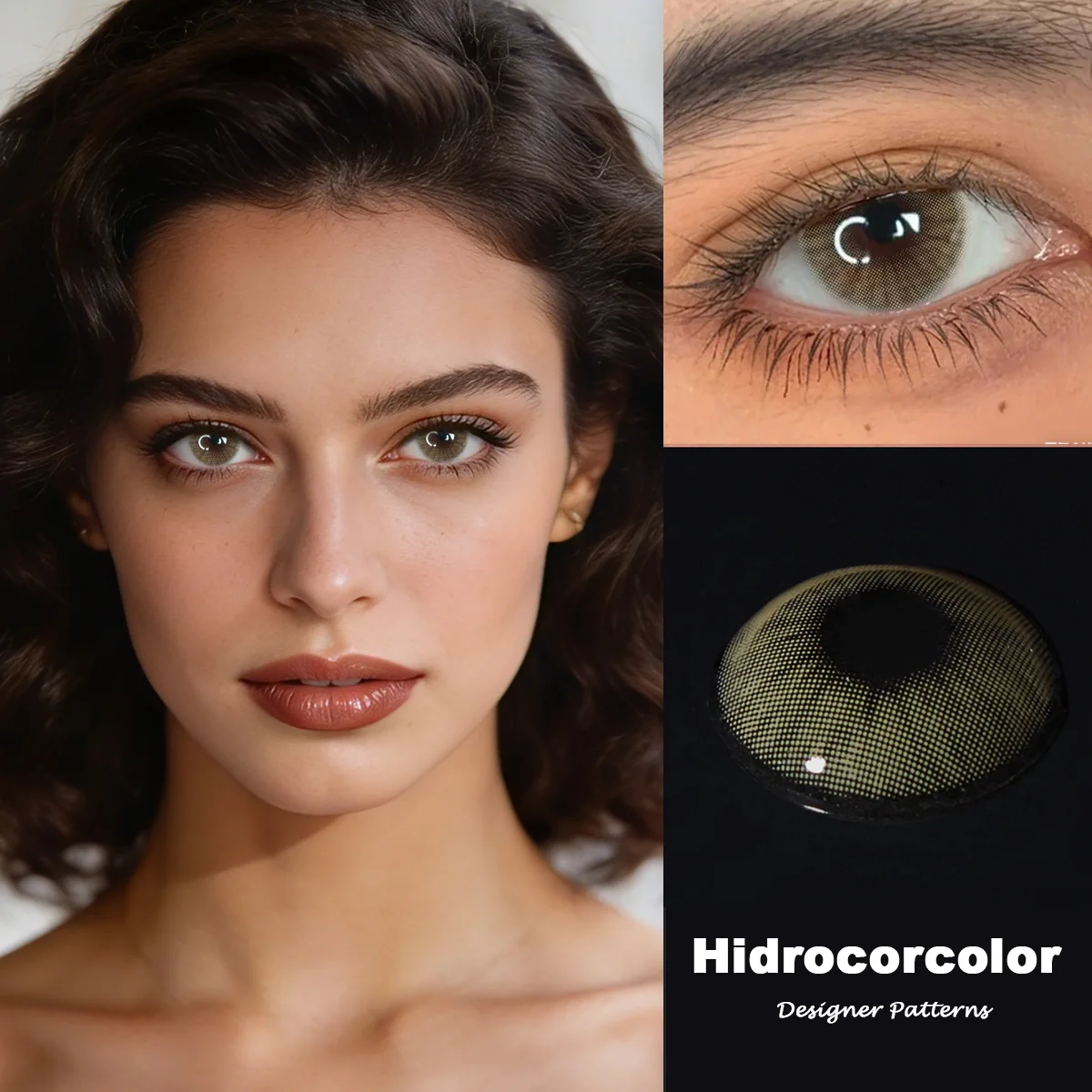 Visuashow Hidrocorcolor Bernstein-Braune Farblinsen für Augen, mit Natürlicher Kleiner Pupille, Jährlich mit Stärke. Weich und bequem, perfekt für den täglichen Gebrauch und das elegante Schönheits-Make-up – Detail 13
