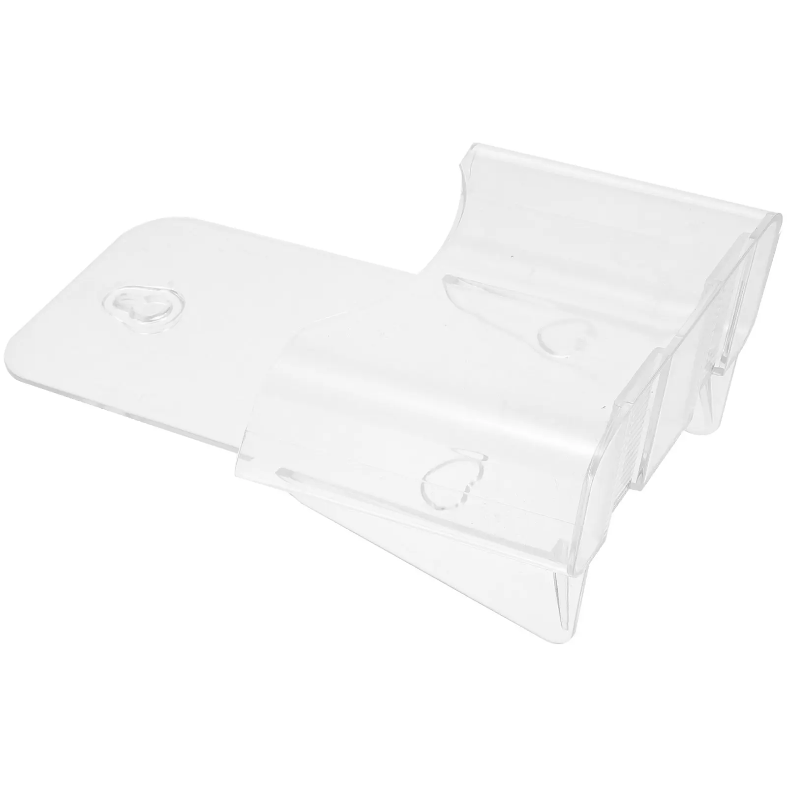 Transparent File Holder Wall-Mounted A6 Size Plastic Book Display Stand Document Organizer Magazine Brochure Rack File Storage
