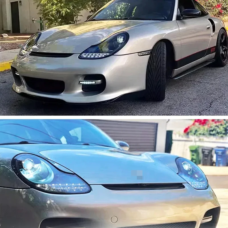 

Автомобильный Стайлинг, фара для Porsche 986 1998-2004, светодиодная фара, светодиодная линза проектора DRL, динамический светодиодный указатель поворота, автоаксессуары