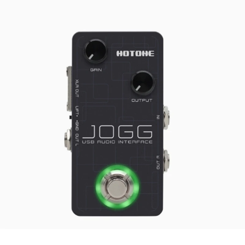 Hotone Jogg Ultra-portable Stompbox USB Audio Interface with 24-bit A/D/A Conversion, 44.1kHz/48kHz Sample Rate for Musicians