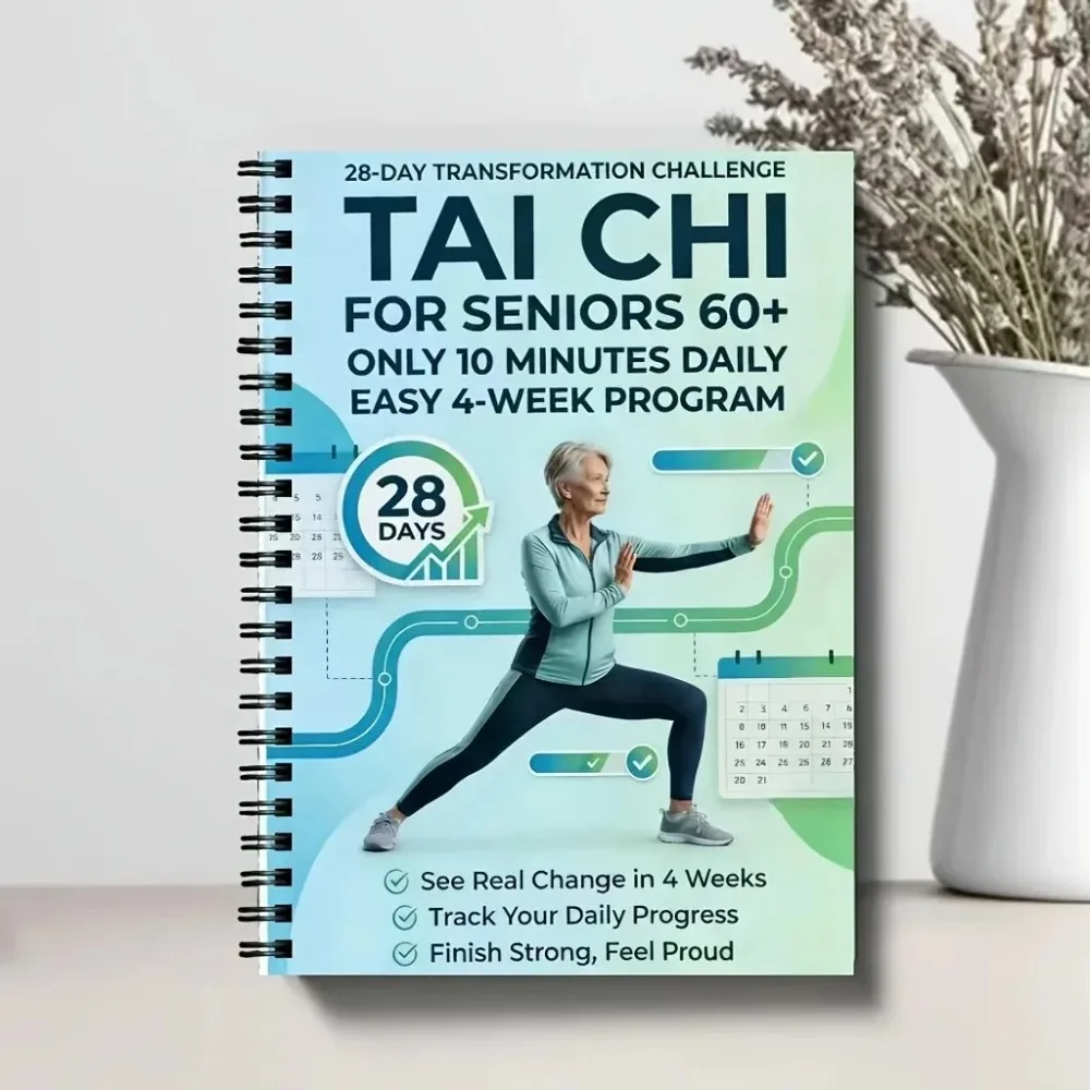 Eco-Friendly Tai Chi Weight Loss Plan Book With Illustrated Steps 10 Minute Daily Low Impact Workout Guide For Seniors