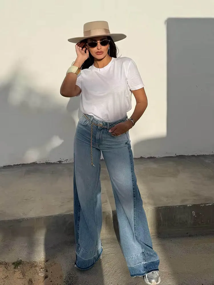 

HH женские модные джинсы джинсовые с высокой талией и карманами на пуговицах на молнии длинные брюки женские весенние уличные стильные лоскутные джинсы