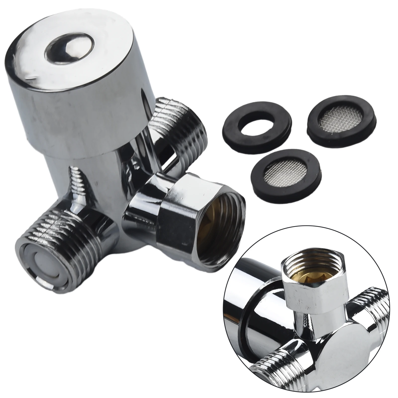 Inlet Valve Mixing Valve Hot Cold Induction Tap Thermostatic Wash Basin 2 In 1 Adjustable Easy Control Fixtures