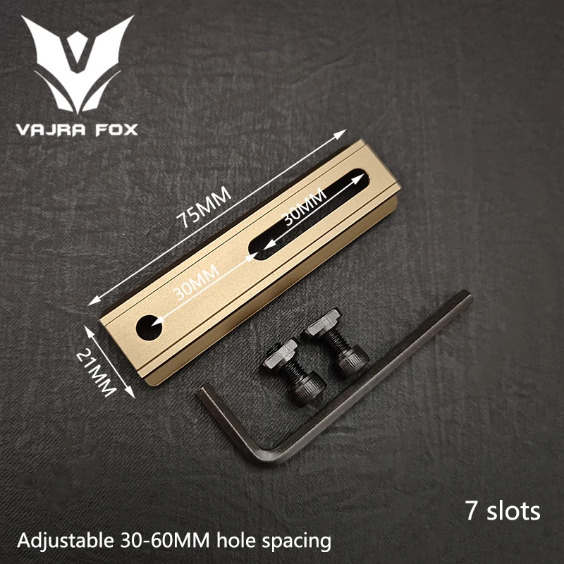 Adjustable Hole Spacing Rails 21mm Rail Total Length 135mm 105MM 75mm 55MM Rail  Dual System Mlok Keymod Hunting Accessories