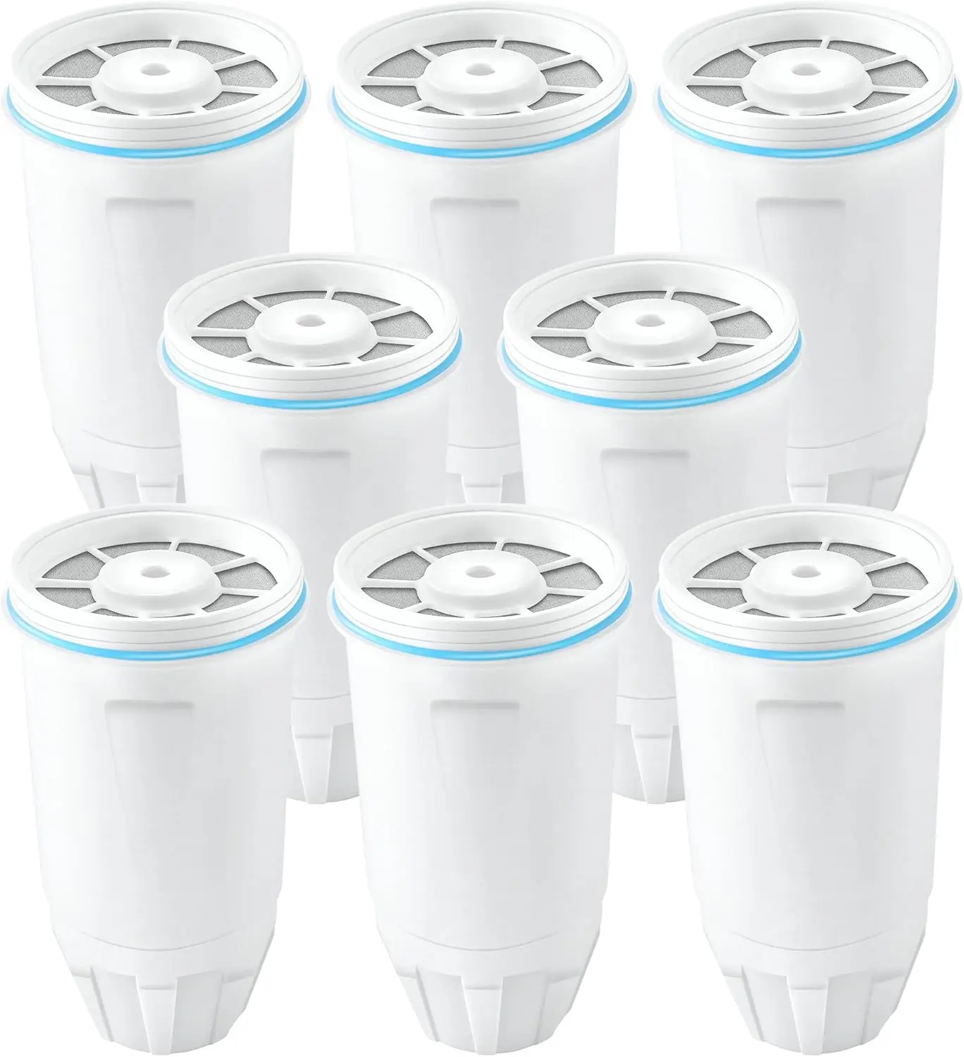 

8-Pack Zero Water Filter Replacement, New Resin System for Pure Drinking Water, Reduces Lead and TDS