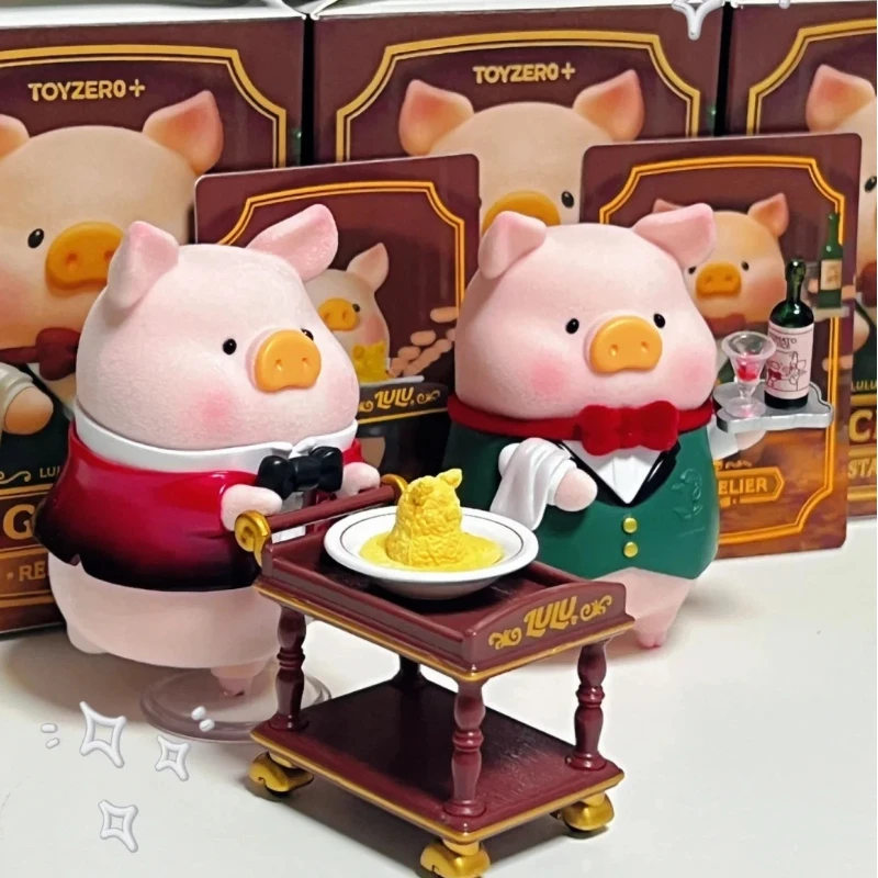 Lulu The Piggy Pigchelin Restaurant Series Blind Box Cute Toys Mystery Box Collection Kawaii Anime Action Figure Desktop Model