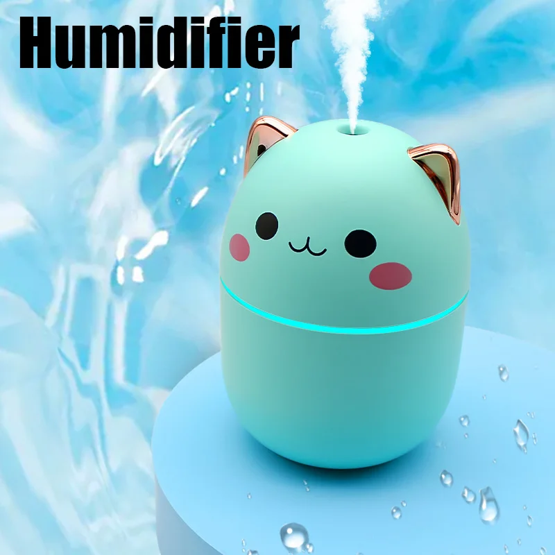 Minihumidificador de aire para oficina, difusor de Aroma pequeño con Usb, pulverizador de niebla fría, purificador para habitación y Escritorio