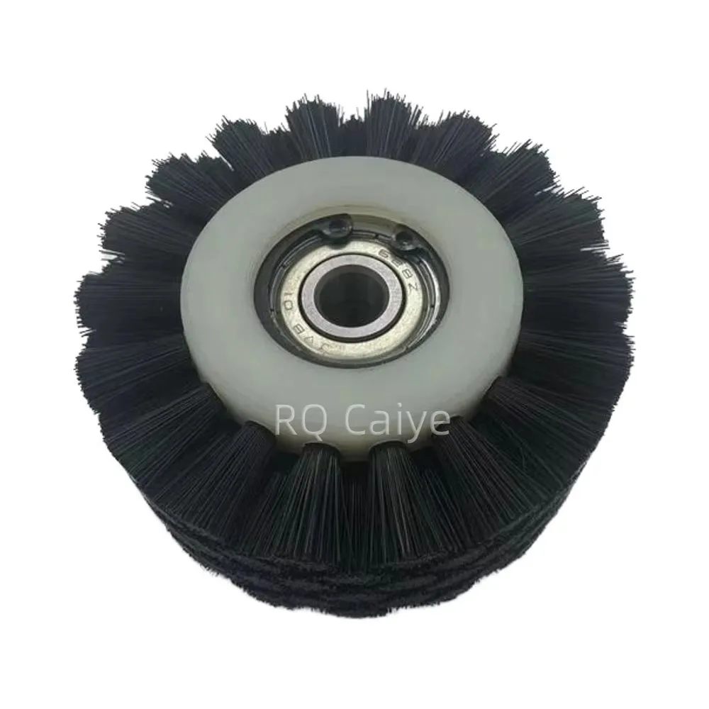 2 Buah Roda Sikat Mesin Pemotong Mati 65X27X8MM Roda Sikat Rol Sikat Keras Hitam