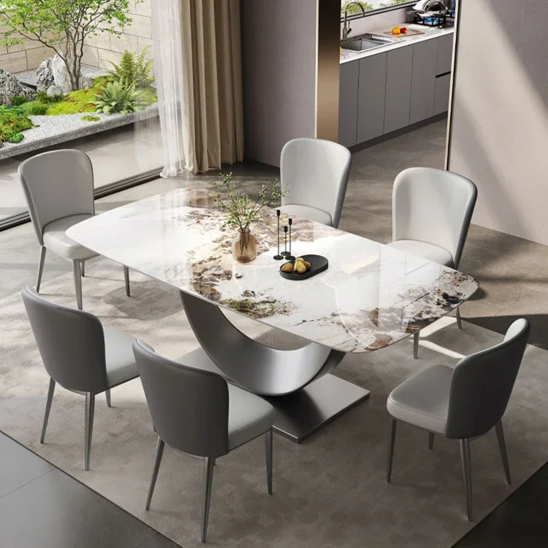 Luxury Party Dining Table Kitchen Modern Big Living Room Dining Table Restaurant Center Design Mesas De Comedor Home Furniture