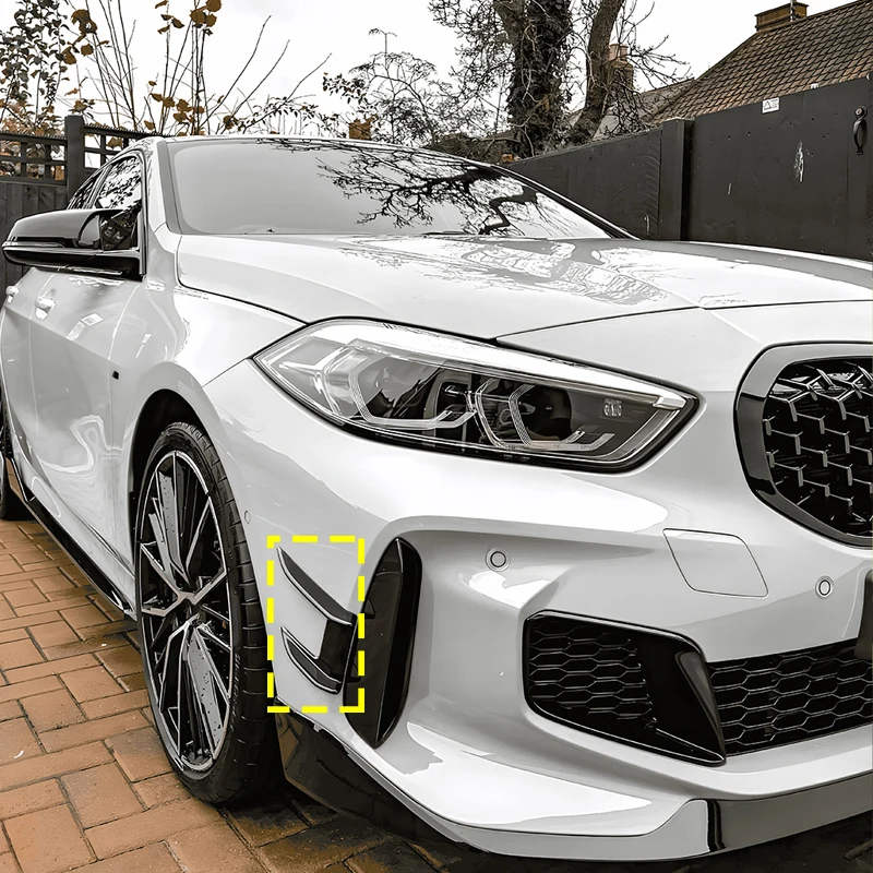 

Auto Front Side Bumper Wind Knife Car Front Bumper Side Splitter Spoiler Kit Fog Lamp Cover For BMW F40 M Sport 118i 120i 2019+