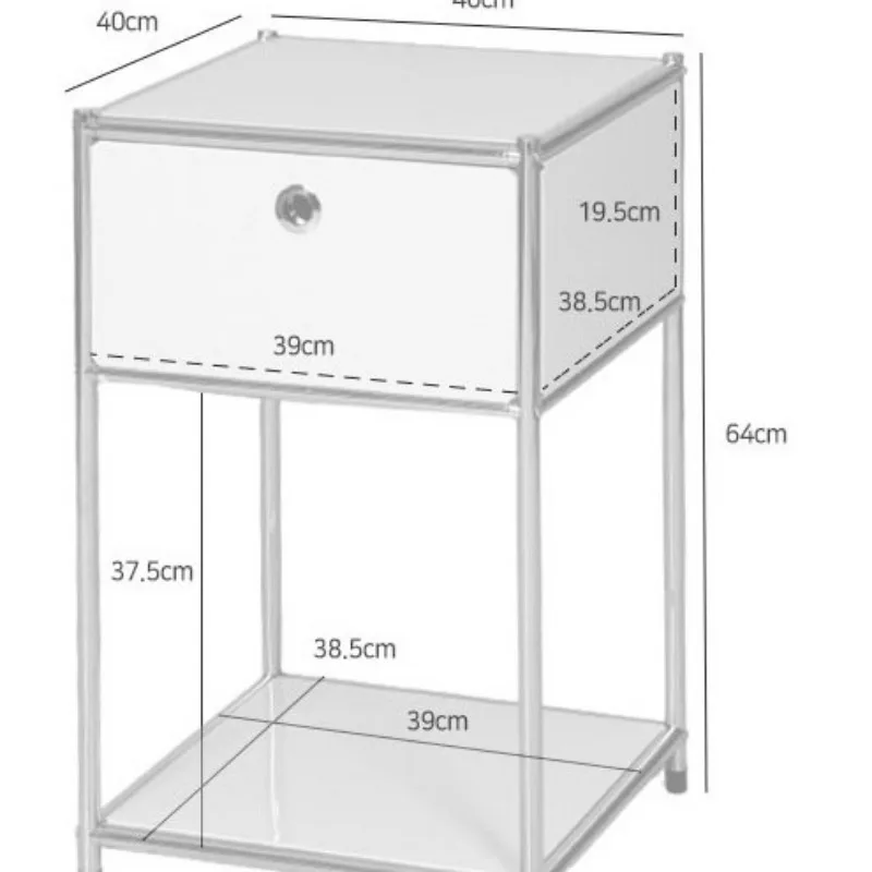 

Stainless steel module combination dining side cabinet storage cabinet medieval bedroom bedside table